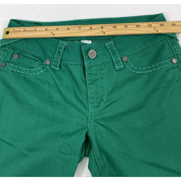 Maurice Jeans Womens Medium‎ Green Denim Straight Stretch Comfy - Picture 7 of 12